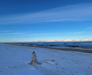 Jastarnia zimą &ndash; plaża i fale Bałtyku